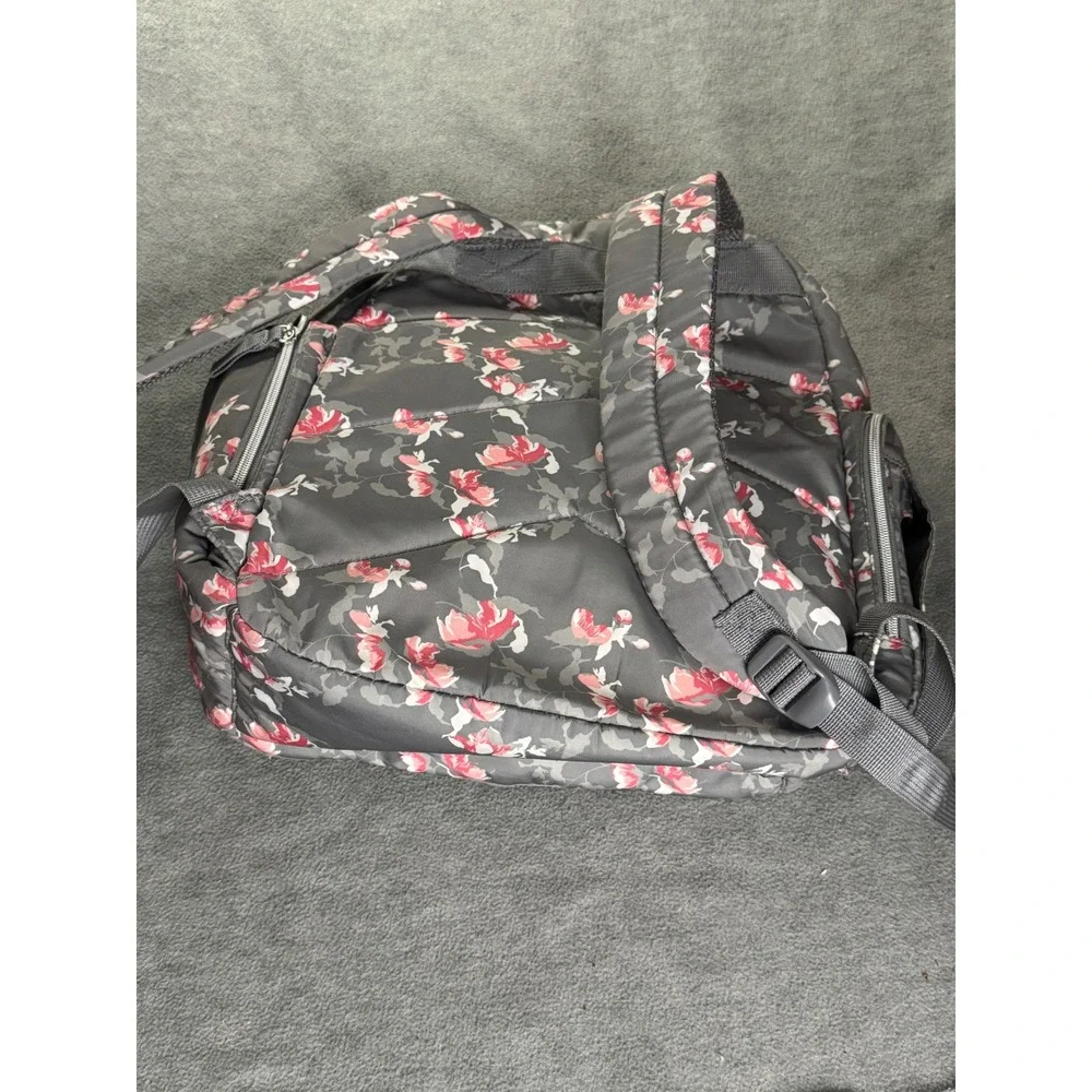 Bananafish Studio Gray Floral Diaper Bag Backpack Insulated Pocket RN 121332